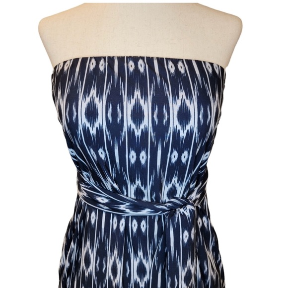 Athleta Ikat Anywhere Strapless Dress SZ 12 - Picture 2 of 8